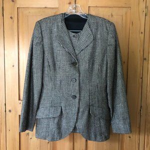 Wool, plaid, lined, 3-piece suit, size 4